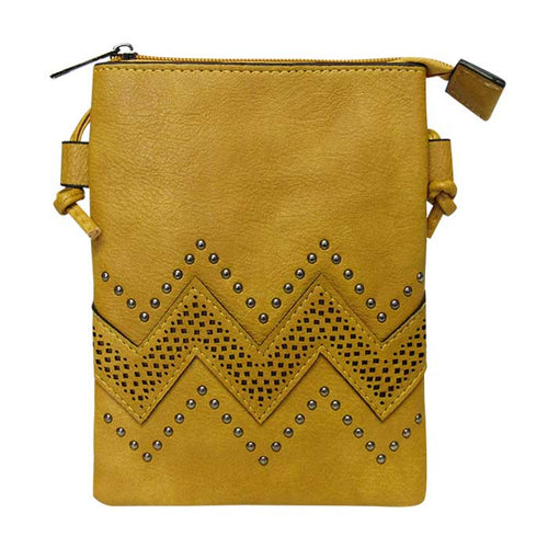 Shoulder bag pearl wave mustard