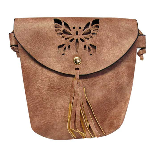 Shoulder butterfly bags dusky rose