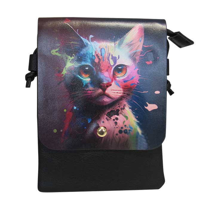 Shoulder bag painted cat