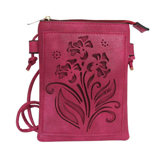 Shoulder bag bouquet red