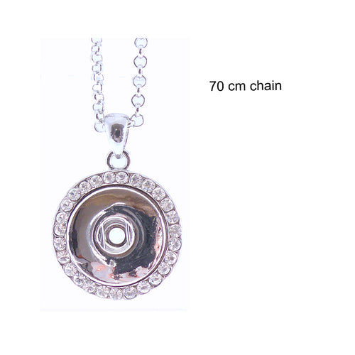 Jewellery Snap diamante pendant necklace 70 cm