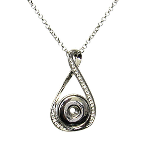 Jewellery Snap diamante infinity necklace 47 cm