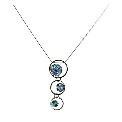 Three drop paua necklace