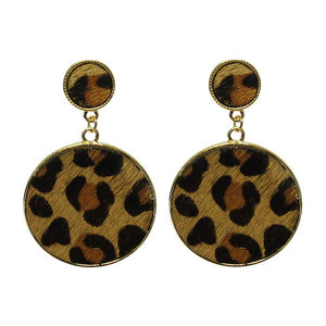 Jax leopard faux earrings