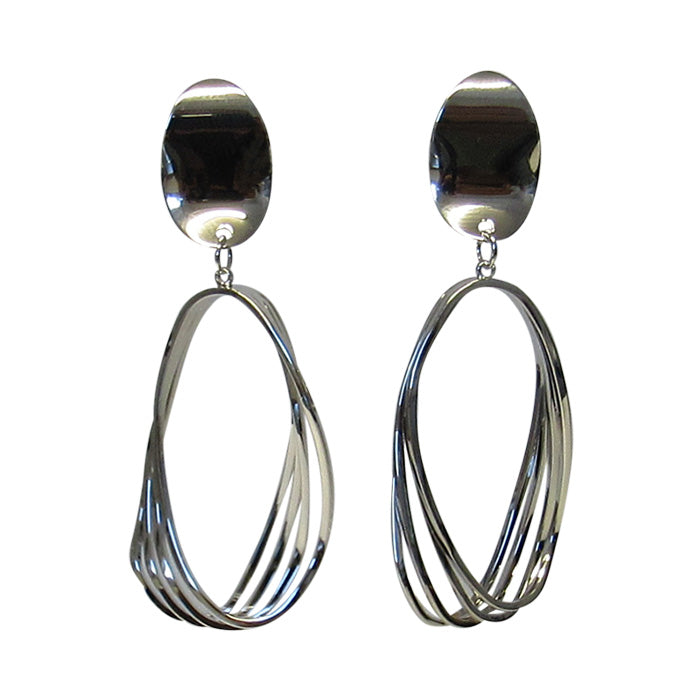 Jax silver loop earrings