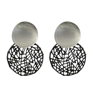 Jax filigree silver circles earrings