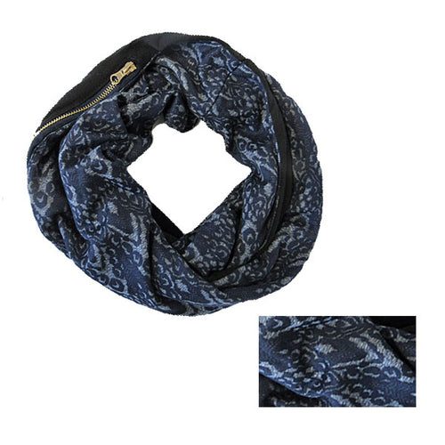Navy blue lace snood