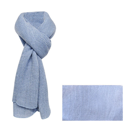Texture in light blue scarf