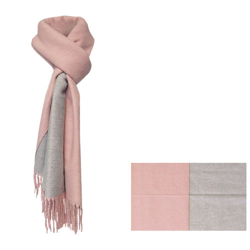 Silk-touch pink winter scarf