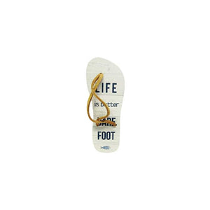 Beach jandal magnet barefoot