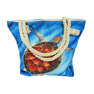 Rope tote bag turtle
