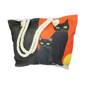 Rope tote bag Black Cats (large)