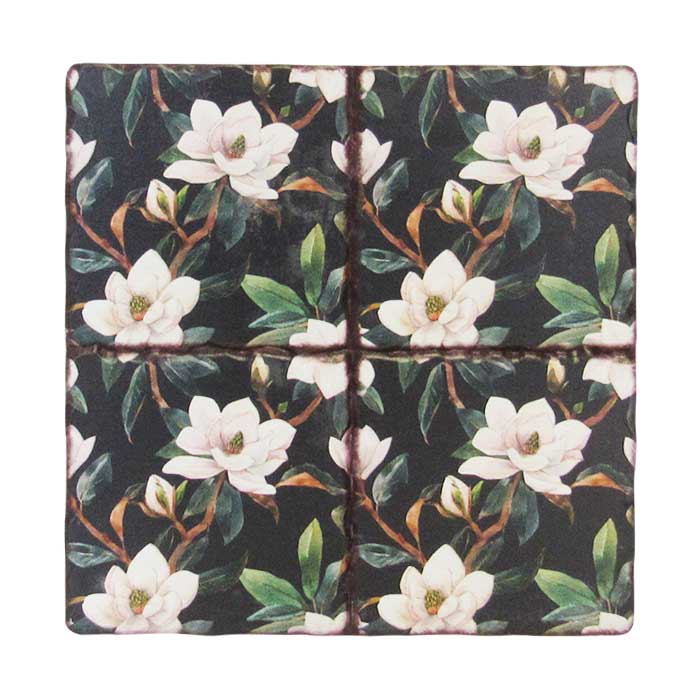 Decorative trivet tile magnolia