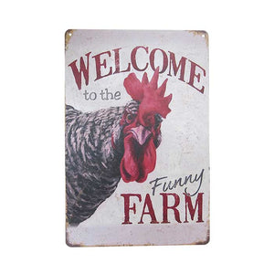 Art tin funny farm