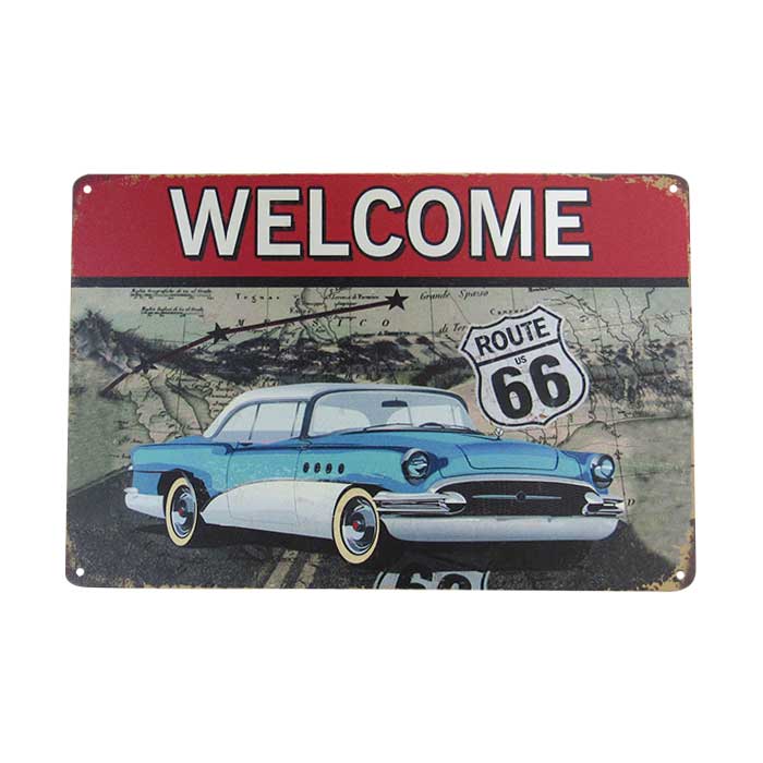 Art tin Route 66 Buick special