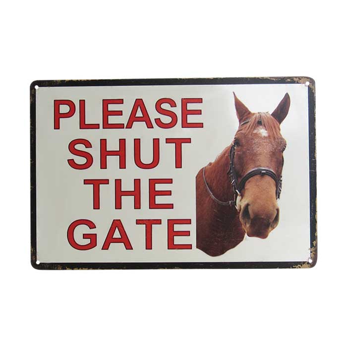 Art tin shut gate