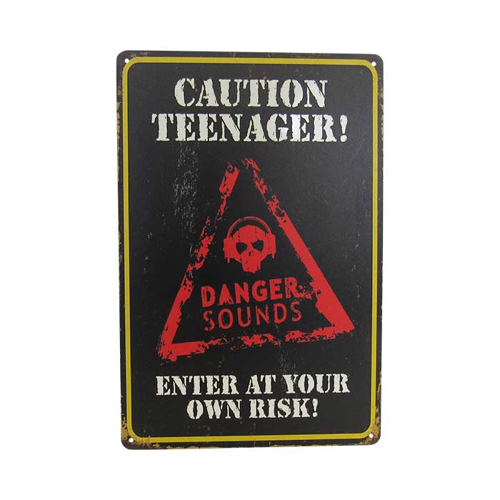 Art tin teenage warning