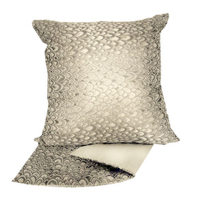 Dragon's treasure white gold cushion cover