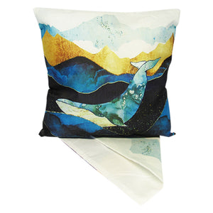 Night whale cushion cover