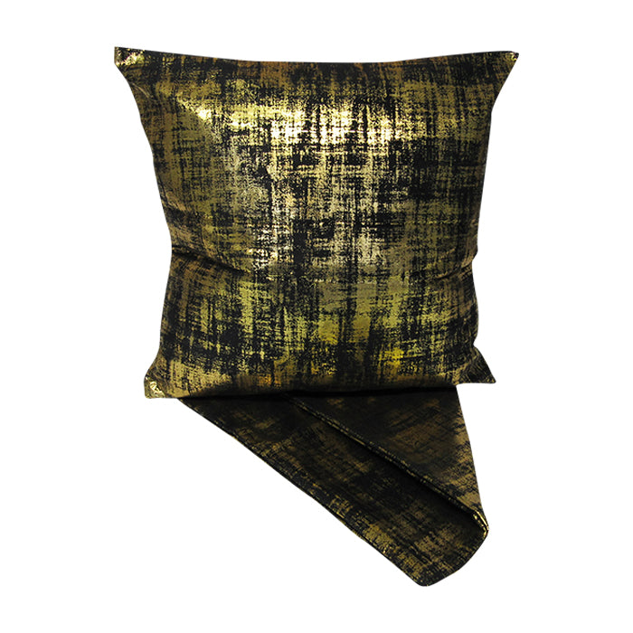 Black and gold cushion cover