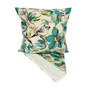 Birds and flowers cushion cover