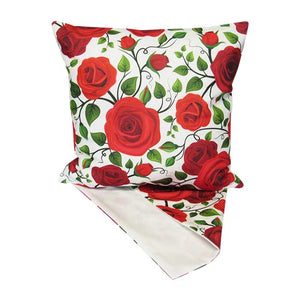 Red rose cushion cover