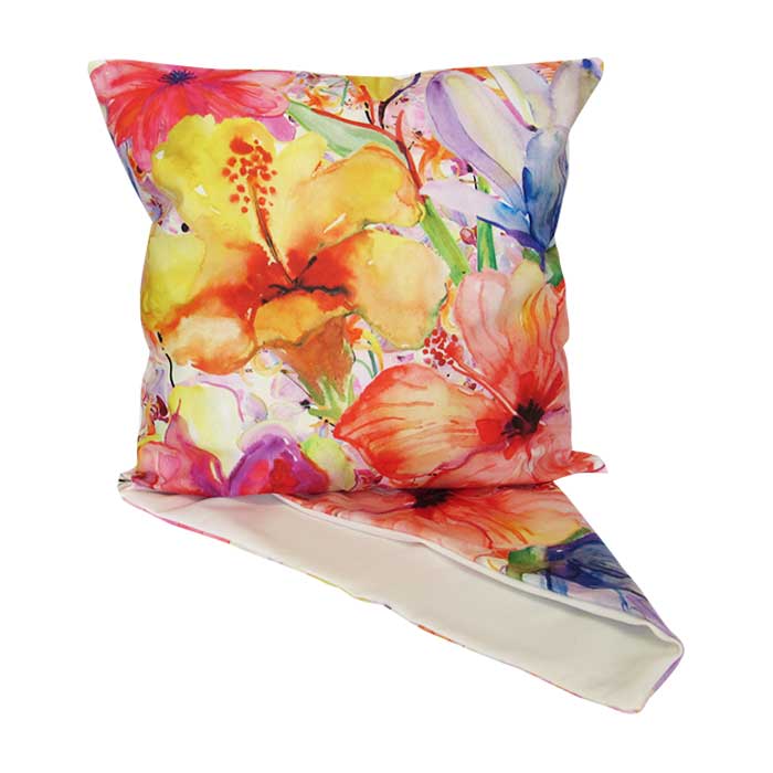 Hibiscus cushion cover