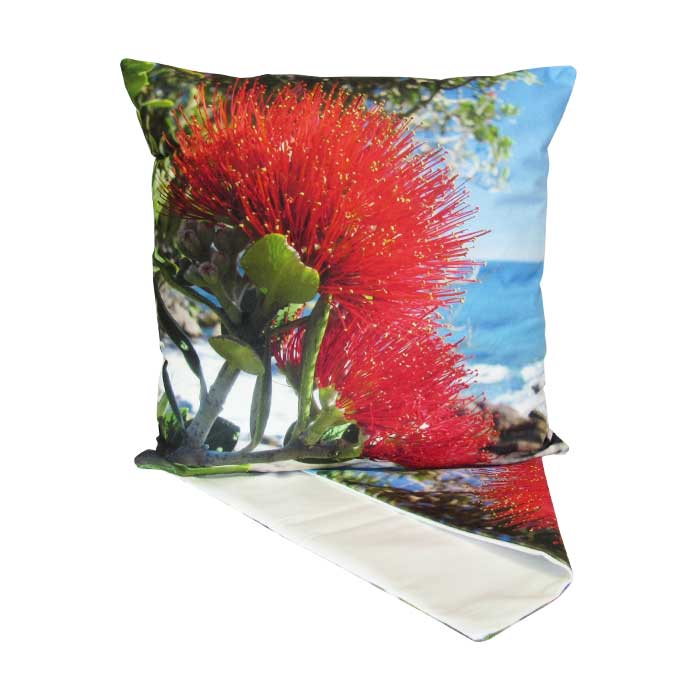 Pohutukawa blossom cushion cover