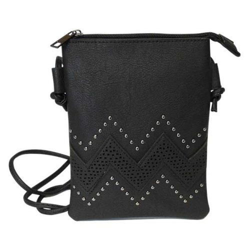 Shoulder bag pearl wave black