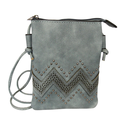Shoulder bag pearl wave denim blue