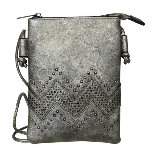 Shoulder bag pearl wave silver