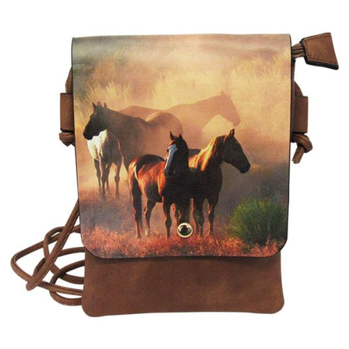 Shoulder bag horses