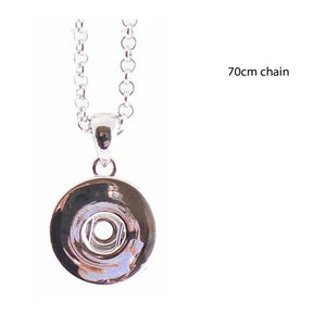 Jewellery Snap plain pendant necklace 70 cm