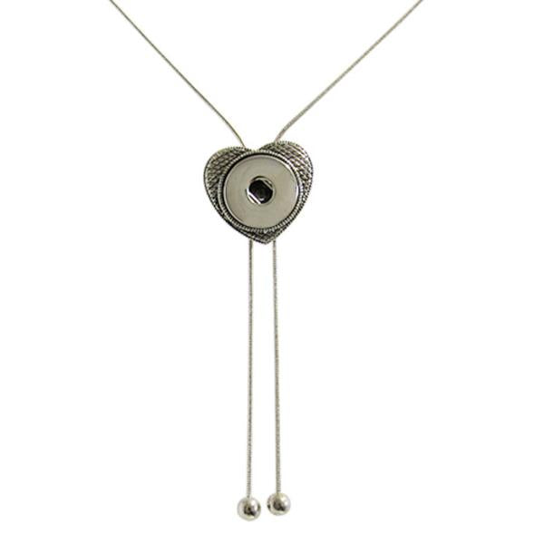 Jewellery Snap heart drop pendant necklace