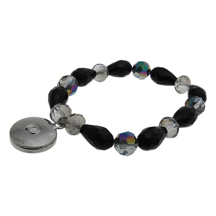 Jewellery Snap black diamante bracelet