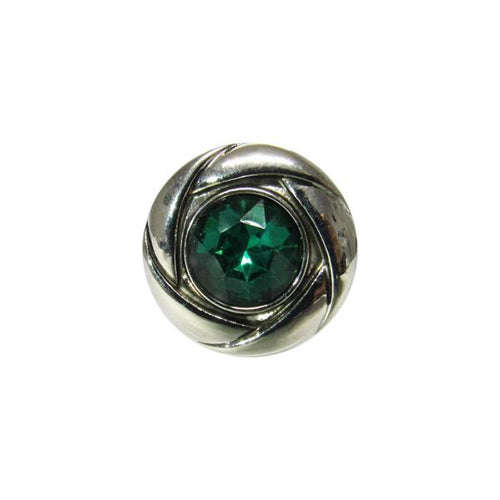 Green crystal charm snap