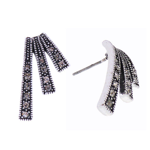 Marcasite fan earrings