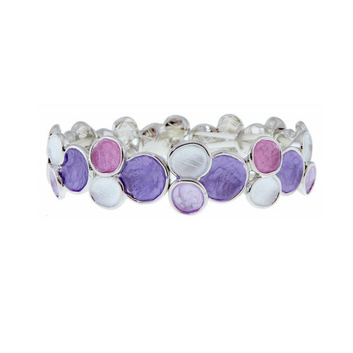 Purple and white circles bracelet