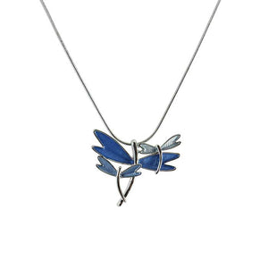 Dragonfly in blue necklace