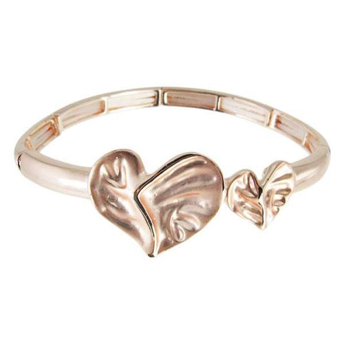 Two hearts rose gold bracelet