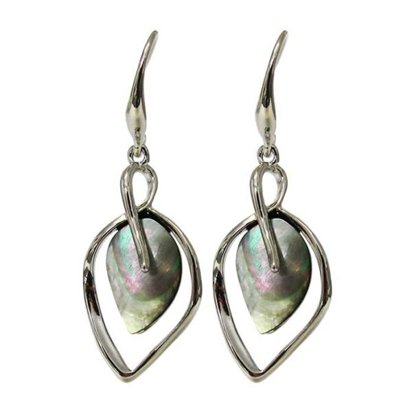 Paua leaves earrings