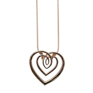 Jax rose gold entwined heart necklace