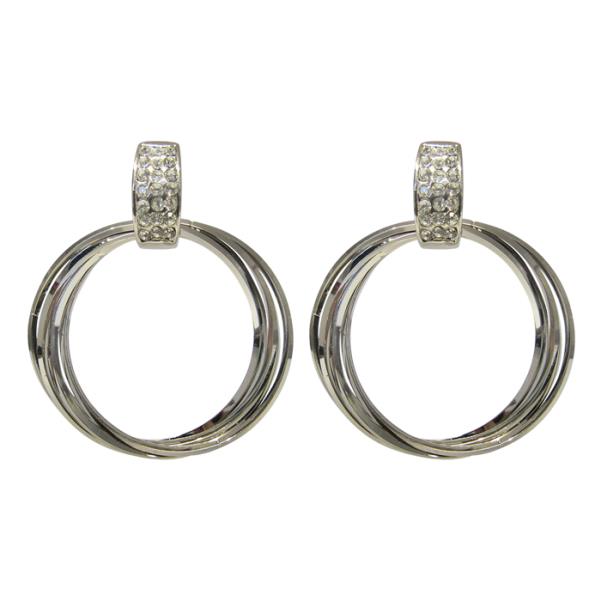 Hoops with diamantes earrings