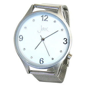 Jax diamante slim watch silver