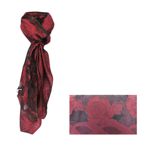 Rose red sheer scarf