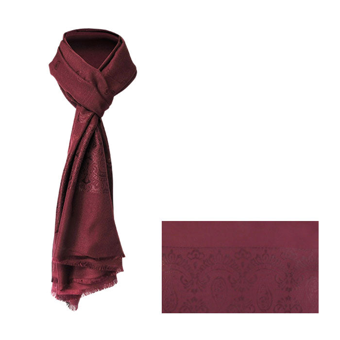 Paisley red wine scarf