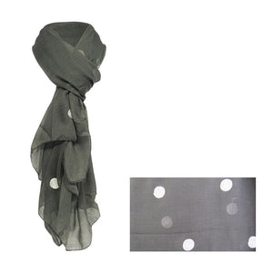 Dots on pewter scarf