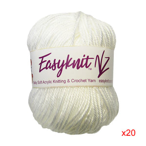 EasyKnit Baby White x20 Yarn