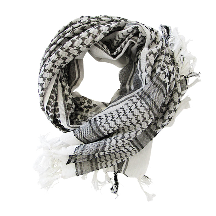 Unisex scarf shemagh white