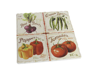 Produce trivet tile beets and beans